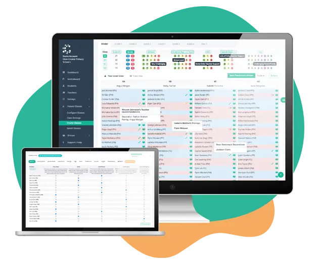 Class Creator class list dashboard