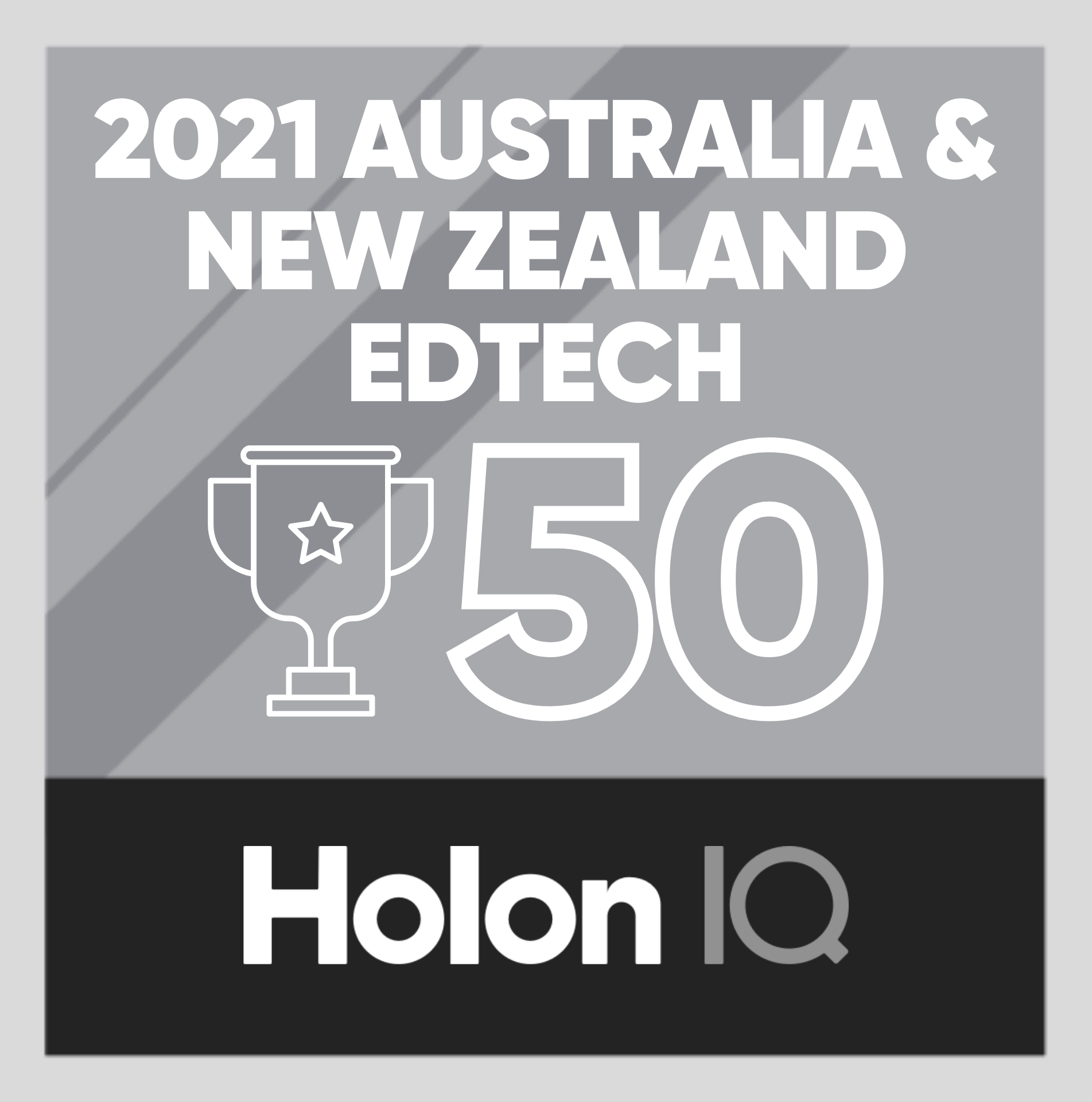 HolonIQ 2021 ANZ EdTech 50 Badge Grey